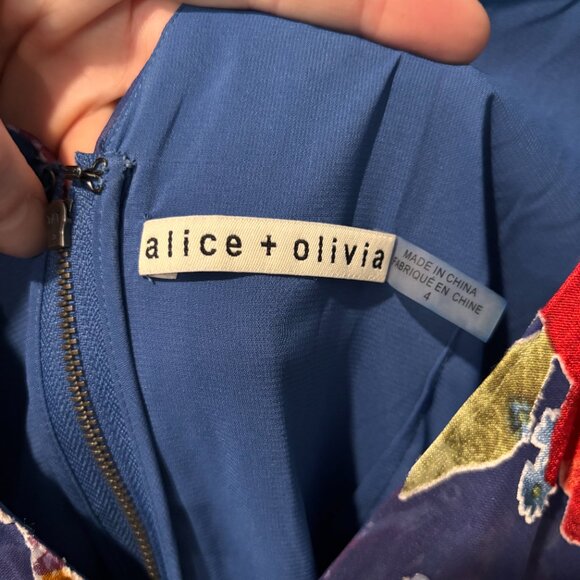 Alice + Olivia High Low Floral Midi Dress - Picture 4 of 10